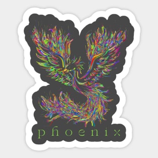 Phoenix, reborn from ashes Sticker